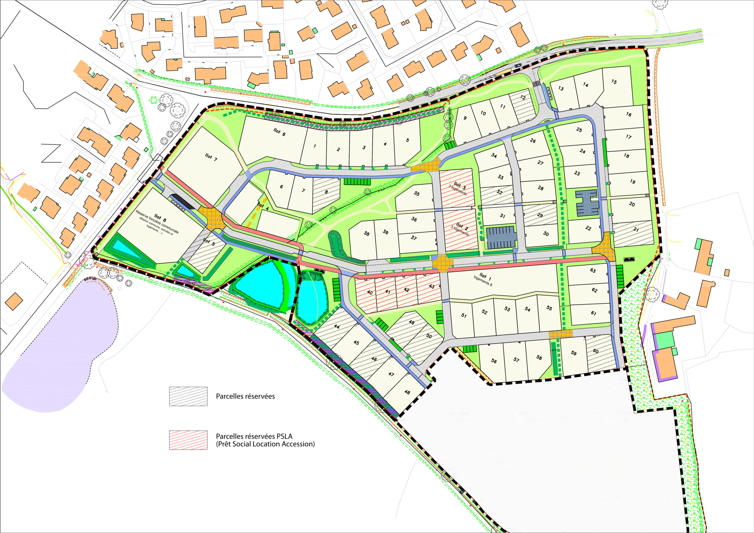 Plan parcelles reservées
